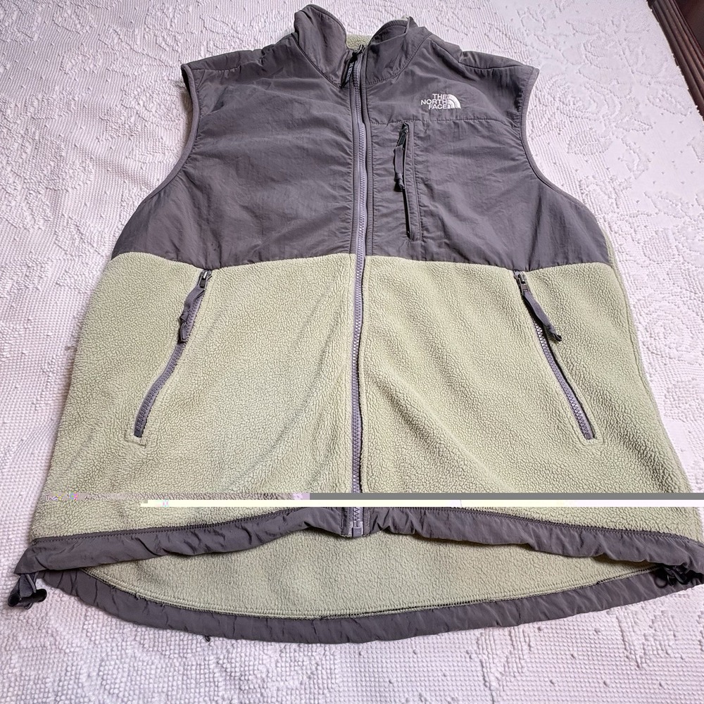 The North Face Full Zip Mockneck Denali Fleece Vest Black Full Zip Womens Sz XL